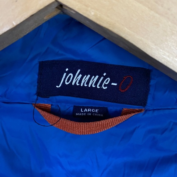 Johnnie O Hudson Quilted Vest Mens Large Puffer Full Zip Nylon golf Harvest - Picture 6 of 12